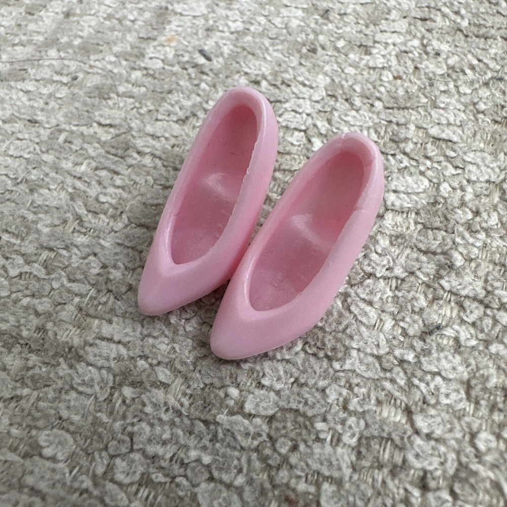 Vintage‎ 1990's Barbie Doll shoes LIGHT PINK PUMPS HEELS replacement